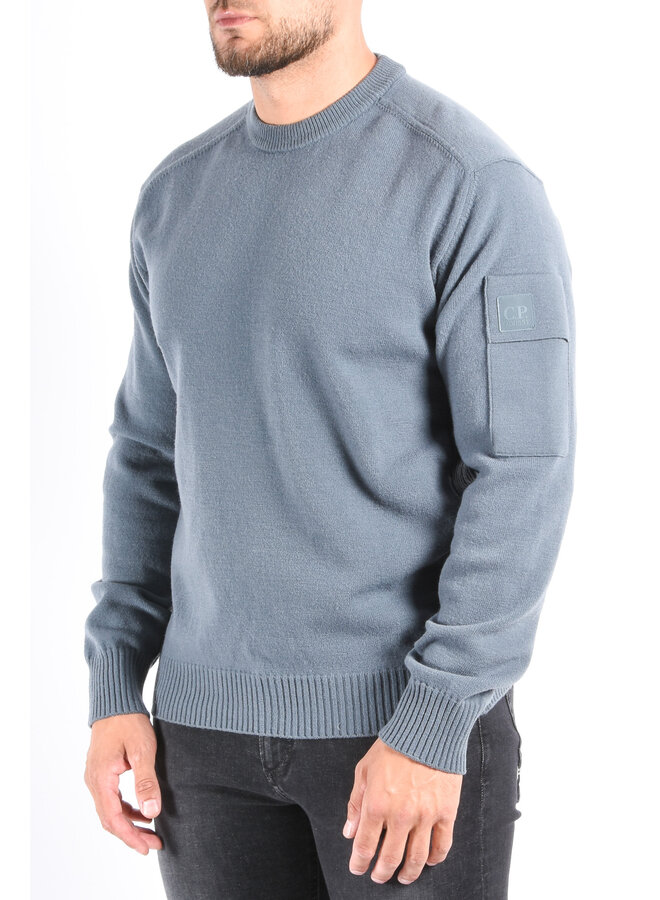 CP Company Metropolis Series Extrafine Merino Wool Sweater Orion Blue