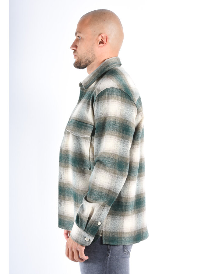 Drykorn FW25 - Flannel Jacket Gunray - Green
