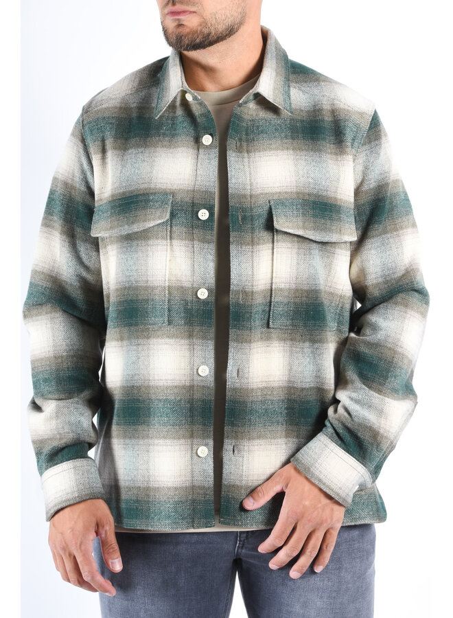 Drykorn FW25 - Flannel Jacket Gunray - Green
