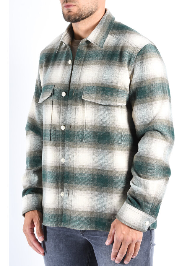 Drykorn FW25 - Flannel Jacket Gunray - Green