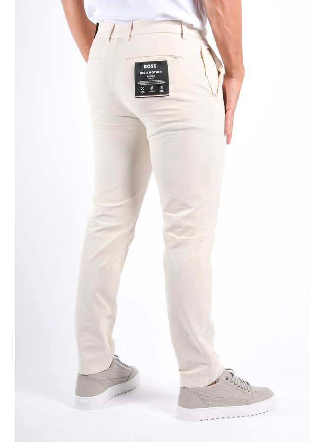 BOSS - Slim Fit Stretch Cotton Trousers P Kaiton1 Zip - Beige