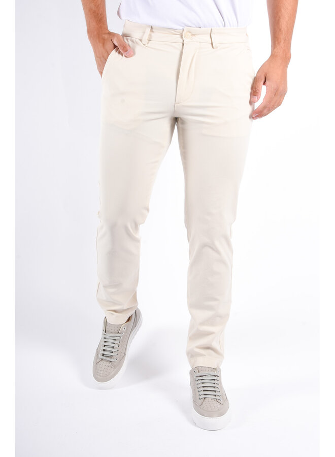 BOSS - Slim Fit Stretch Cotton Trousers P Kaiton1 Zip - Beige
