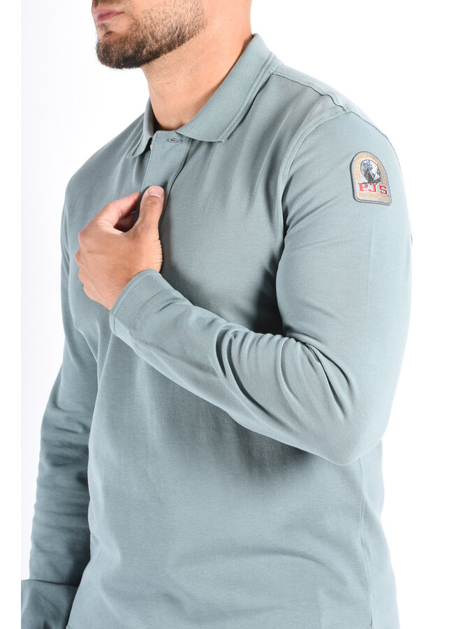 Parajumpers FW25 - Longsleeve Oberon Polo - Puritan Grey