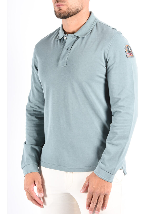 Parajumpers FW25 - Longsleeve Oberon Polo - Puritan Grey