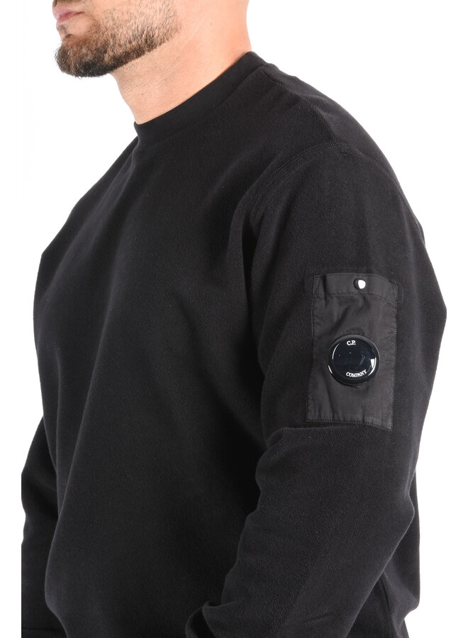 CP Company Sweater Brushed Emerized Fleece - Black