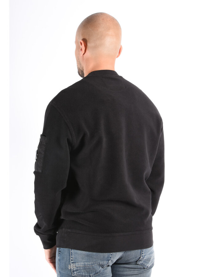 CP Company Sweater Brushed Emerized Fleece - Black