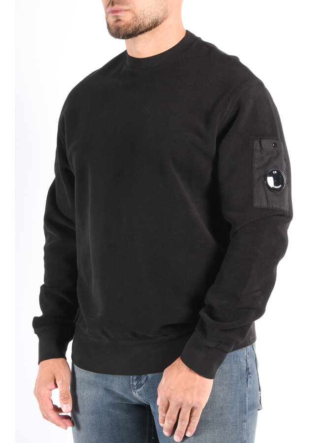 CP Company Sweater Brushed Emerized Fleece - Black
