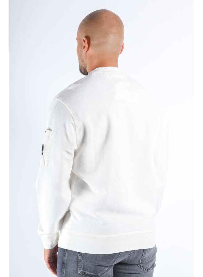 CP Company Sweater Brushed Emerized Fleece - Gauze White