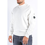 CP Company Sweater Brushed Emerized Fleece - Gauze White