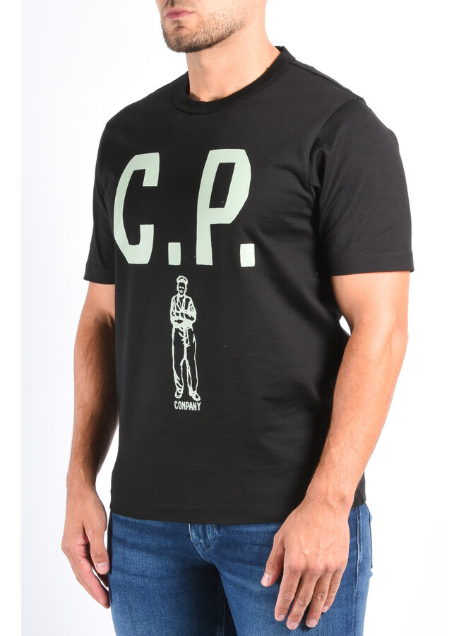 CP Company FW25 - T-Shirt Mercerized 30/2 Twisted - Black