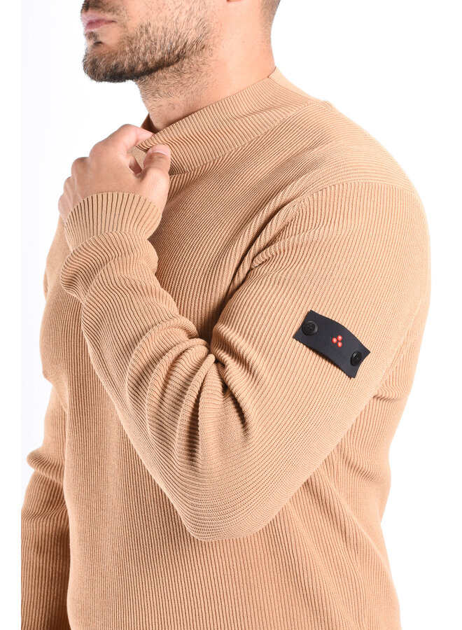 Peuterey FW25 - Fillia 01 Ribbed Cotton Turtle Neck - Camel