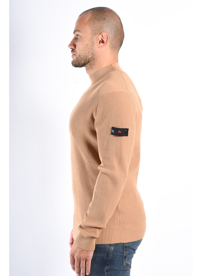 Peuterey FW25 - Fillia 01 Ribbed Cotton Turtle Neck - Camel