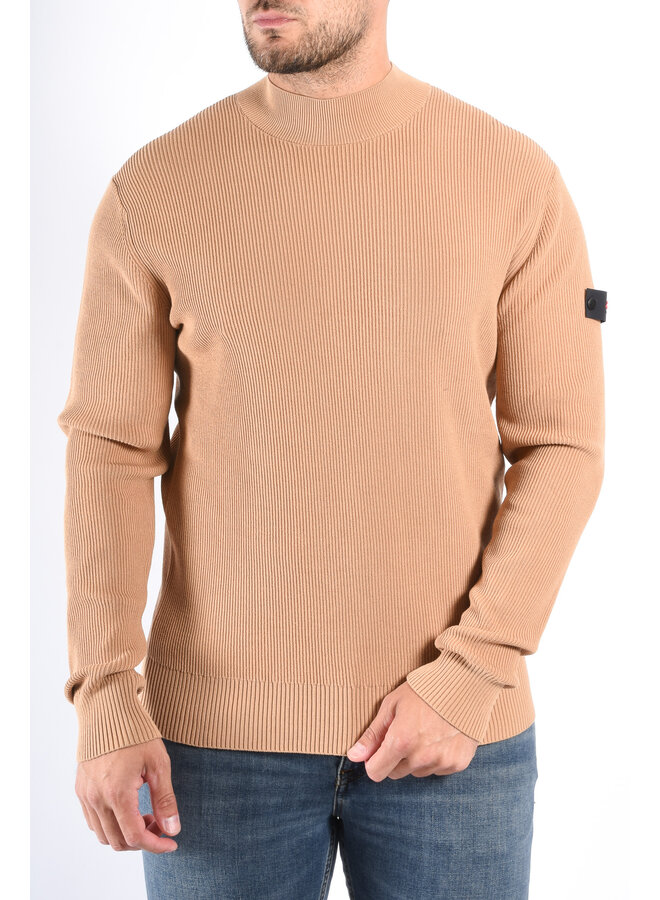 Peuterey FW25 - Fillia 01 Ribbed Cotton Turtle Neck - Camel
