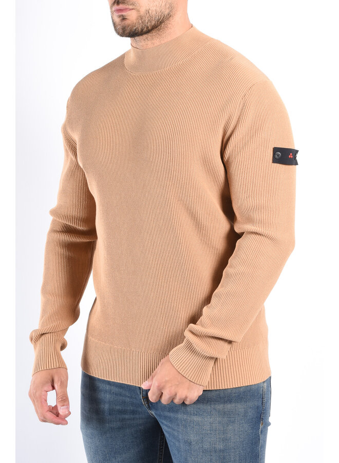 Peuterey FW25 - Fillia 01 Ribbed Cotton Turtle Neck - Camel