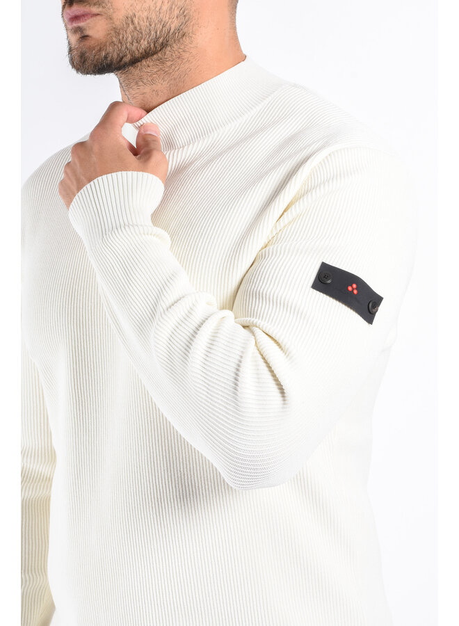 Peuterey FW25 - Fillia 01 Ribbed Cotton Turtle Neck - White