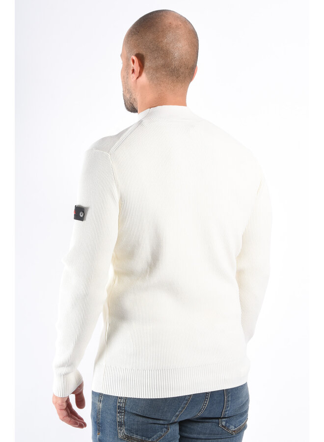 Peuterey FW25 - Fillia 01 Ribbed Cotton Turtle Neck - White