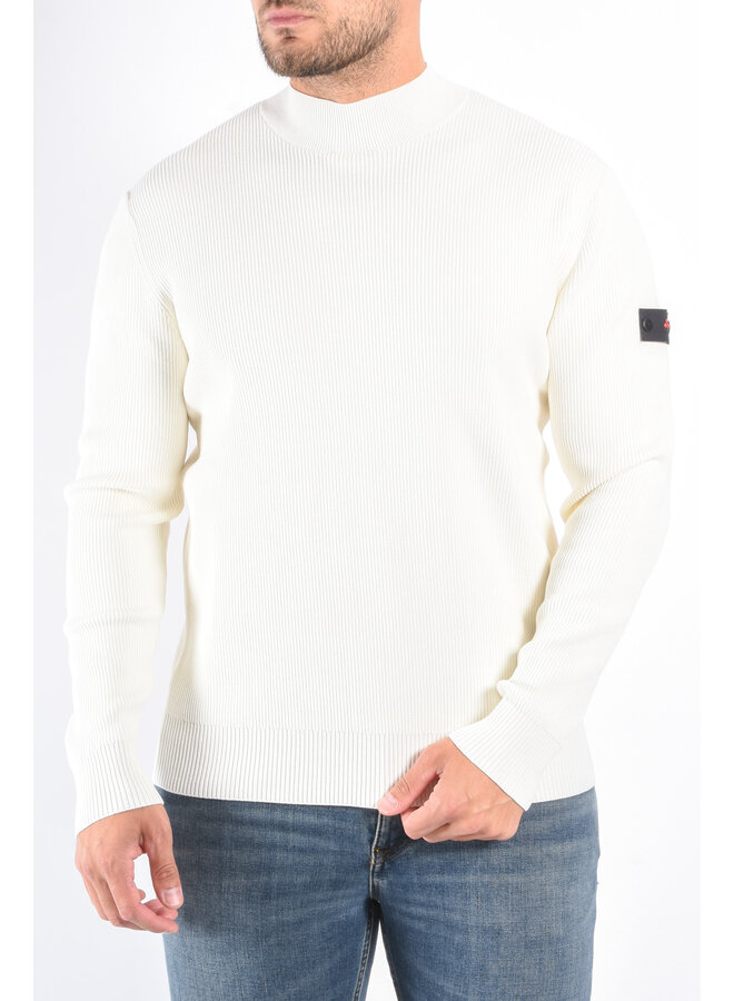 Peuterey FW25 - Fillia 01 Ribbed Cotton Turtle Neck - White