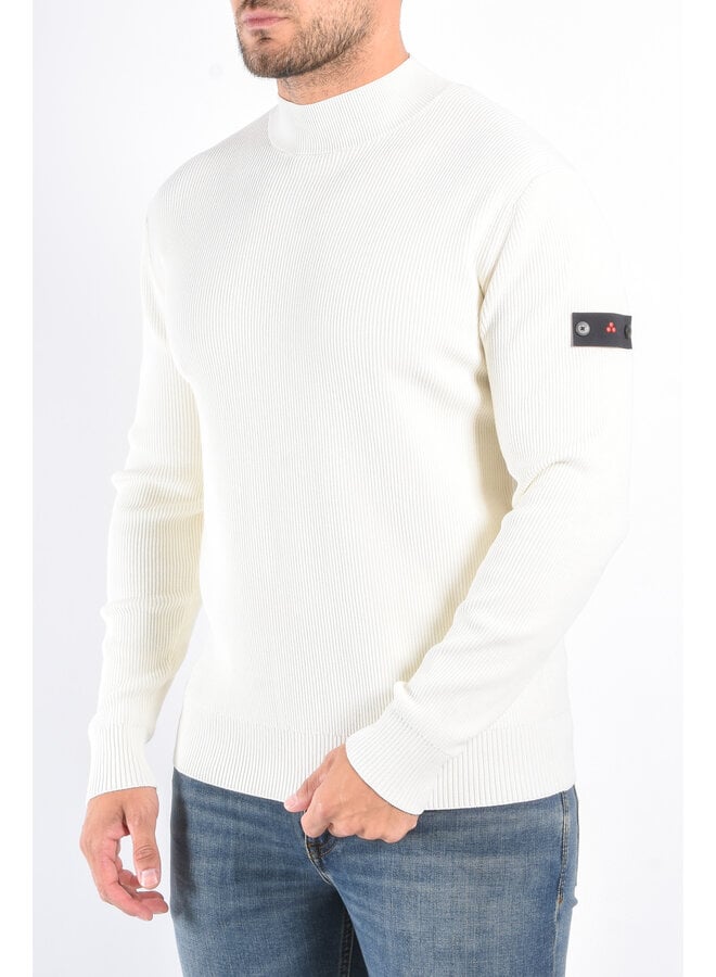Peuterey FW25 - Fillia 01 Ribbed Cotton Turtle Neck - White