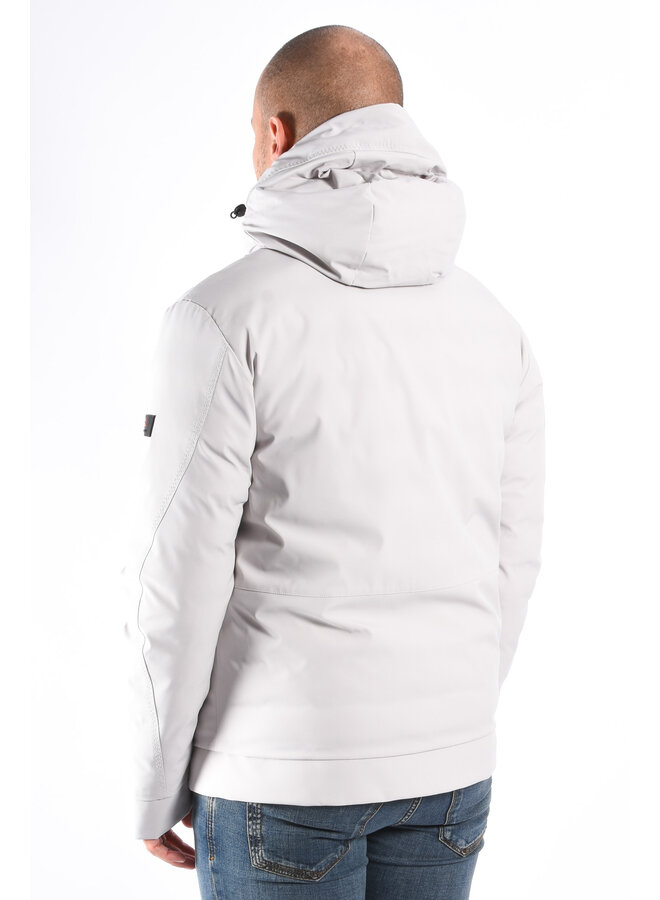 Peuterey FW25 - Loge Down Stretch Jacket - Light Grey