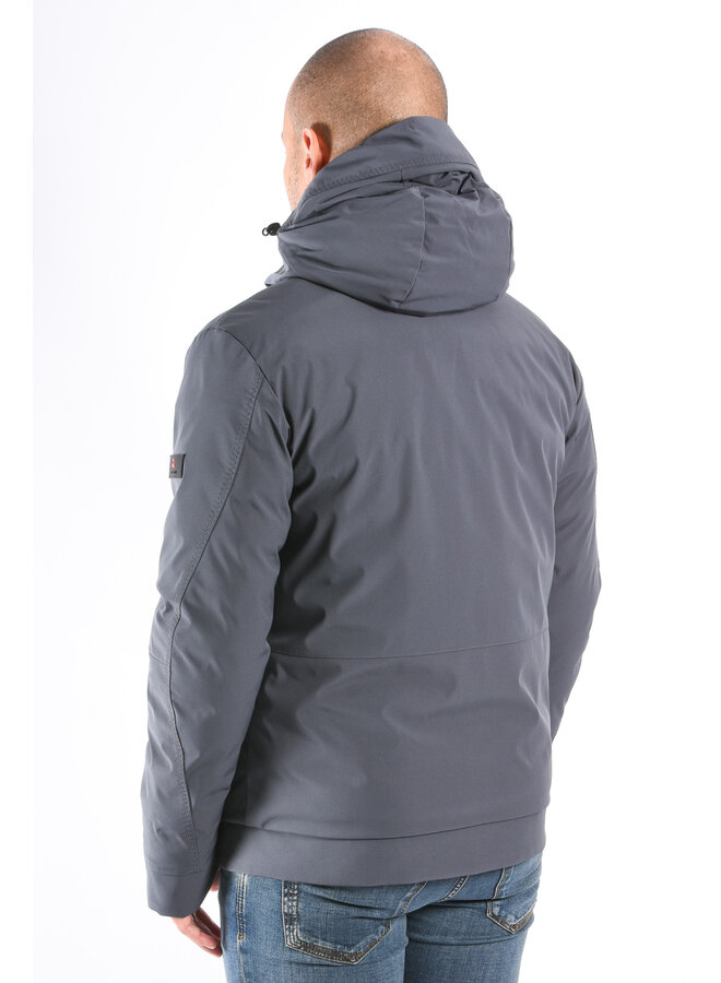 Peuterey FW25 - Loge Down Stretch Jacket - Dark Grey
