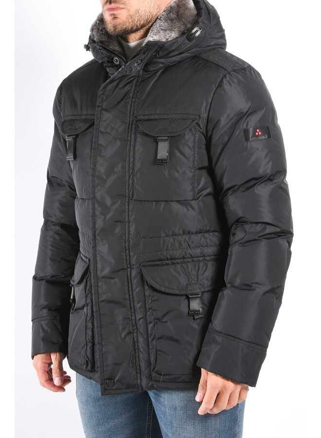 Peuterey FW25 - Aiptek NBE 03 Fur Jacket - Black