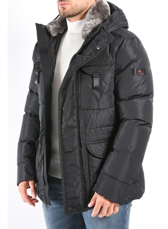 Peuterey FW25 - Aiptek NBE 03 Fur Jacket - Black