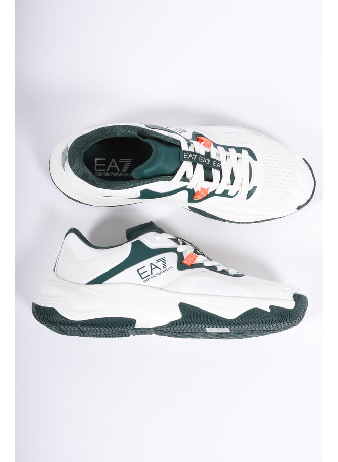 EA7 FW25 - Padel / Tennis Sneakers X8X248 - White / Green