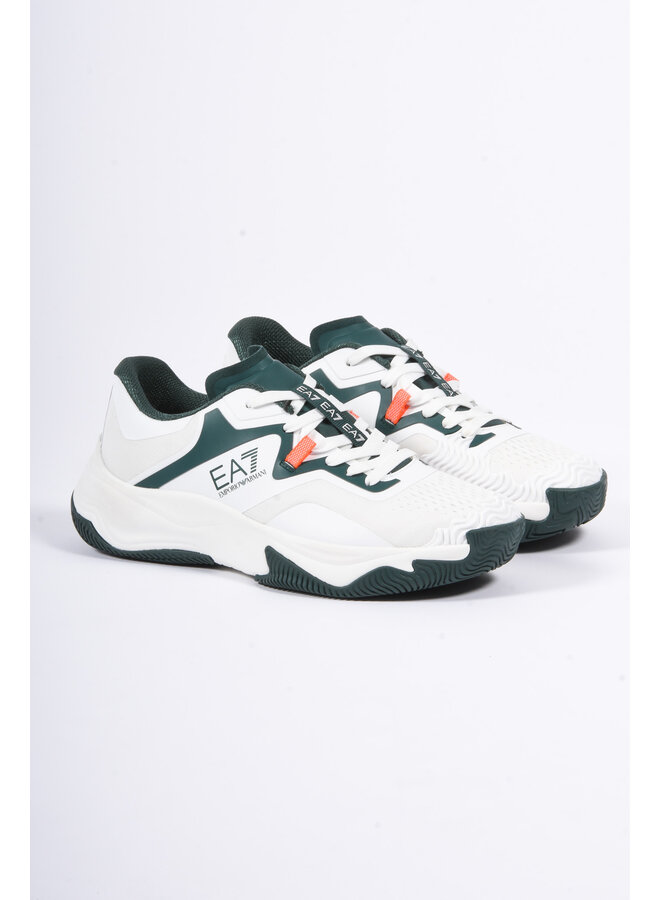 EA7 FW25 - Padel / Tennis Sneakers X8X248 - White / Green