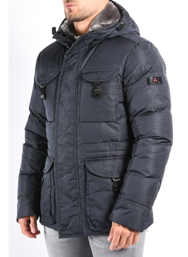 Peuterey FW25 - Aiptek NBE 03 Fur Jacket - Dark Blue