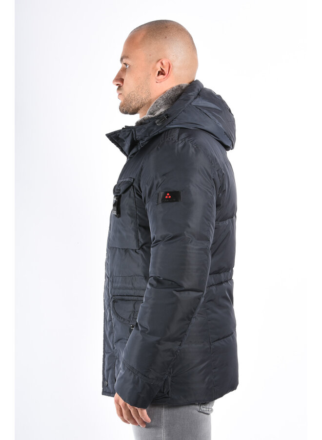 Peuterey FW25 - Aiptek NBE 03 Fur Jacket - Dark Blue
