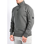 CP Company FW25 - Diagonal Raised Fleece Half Zip Sweater - Dark Shadow