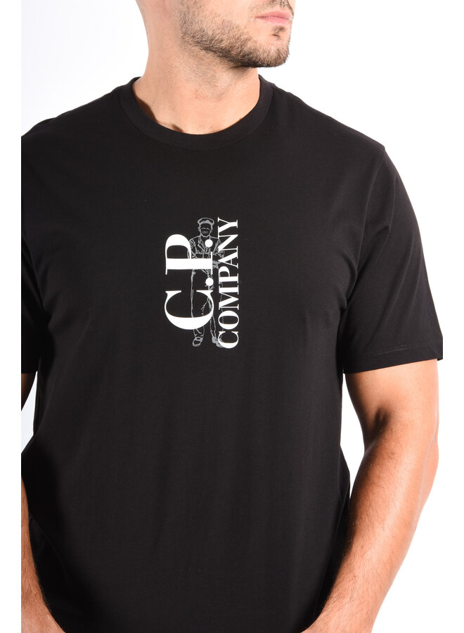 CP Company FW25 T-Shirt In Jersey 30/1 - Black