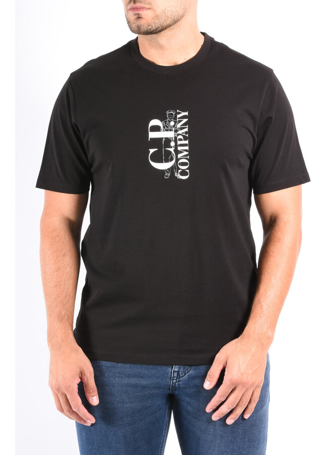 CP Company FW25 T-Shirt In Jersey 30/1 - Black