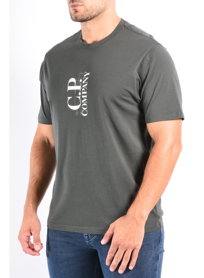 CP Company FW25 T-Shirt In Jersey 30/1 - Dark Shadow
