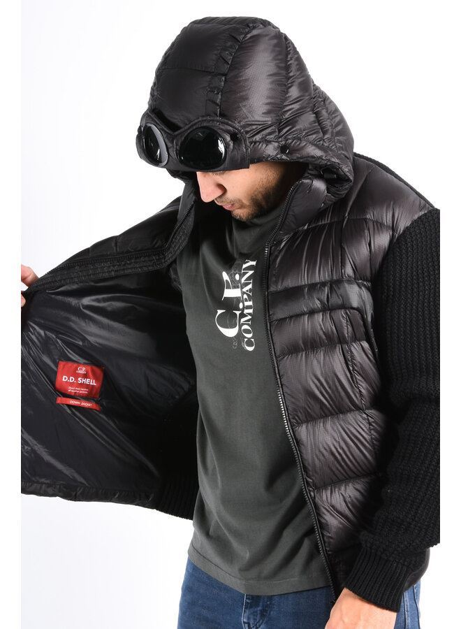 CP Company FW25 - Knitwear Goggle Jacket Merino Wool - Black