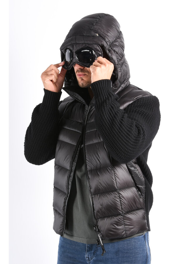 CP Company FW25 - Knitwear Goggle Jacket Merino Wool - Black