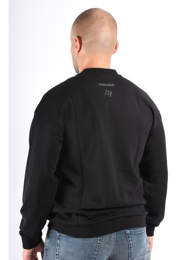 EA7 FW25 - Naturel Ventus7 Sweater 7M000659 - Black