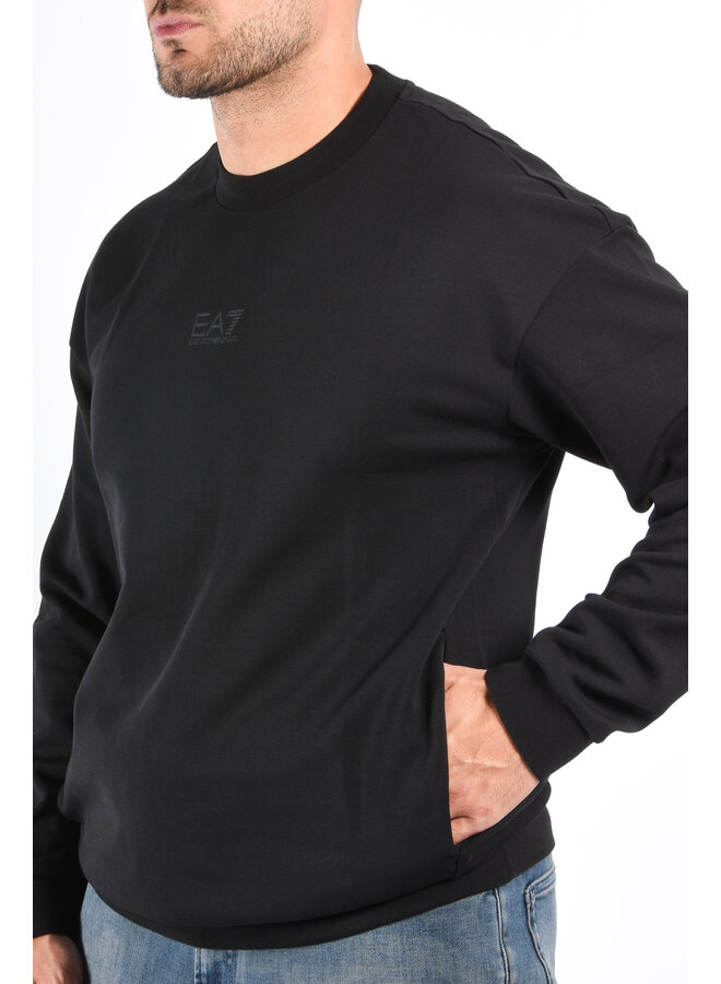 EA7 FW25 - Naturel Ventus7 Sweater 7M000659 - Black