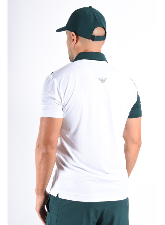 EA7 FW25 - Sport Polo Ventus7 7M000842 - White / Green