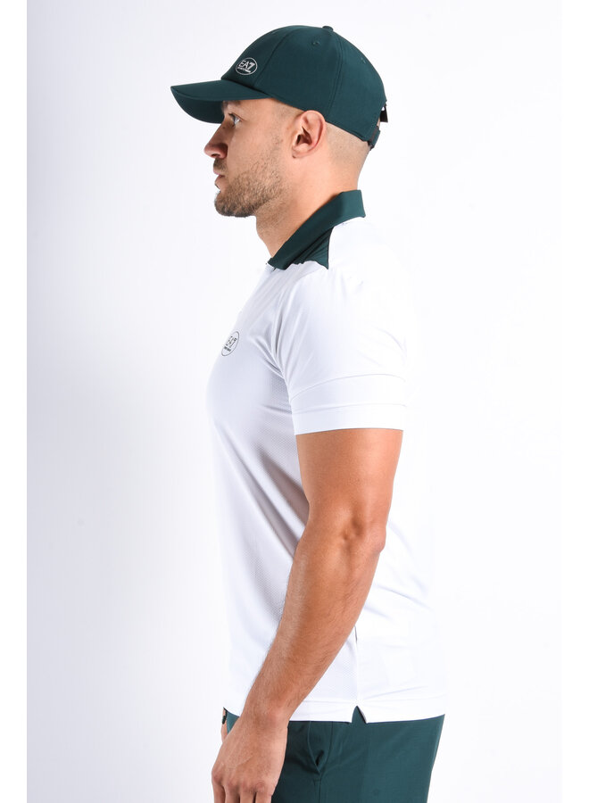 EA7 FW25 - Sport Polo Ventus7 7M000842 - White / Green