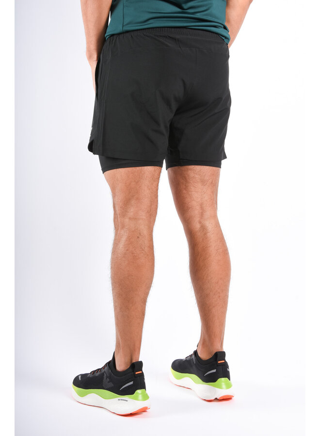 EA7 FW25 - 2in1 Vigor7 Sport Shorts 8NPS09 - Black