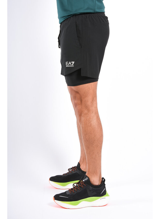 EA7 FW25 - 2in1 Vigor7 Sport Shorts 8NPS09 - Black