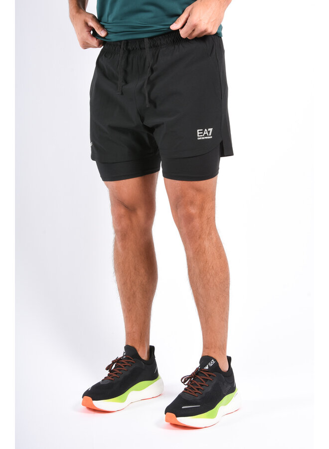 EA7 FW25 - 2in1 Vigor7 Sport Shorts 8NPS09 - Black
