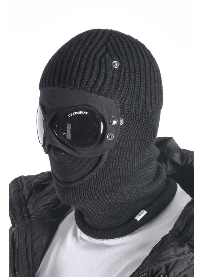 CP Company FW25 - Ski Mask Extrafine Merino Wool - Black