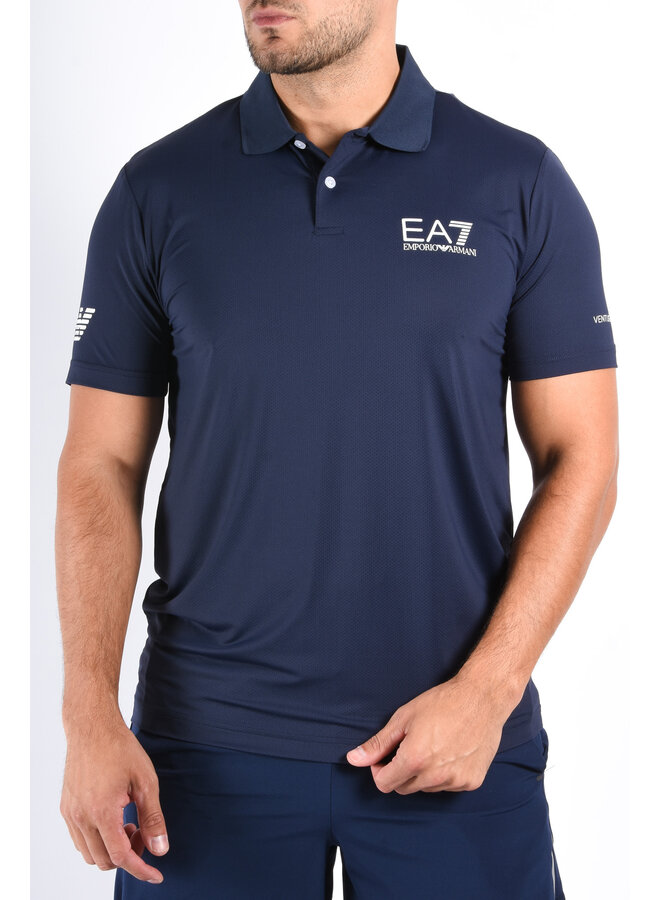 EA7 FW25 - Multi Sport Stretch Polo Ventus7 - Armani Blue