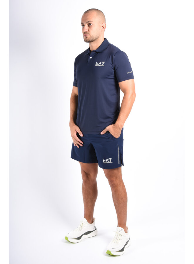 EA7 FW25 - Multi Sport Stretch Polo Ventus7 - Armani Blue