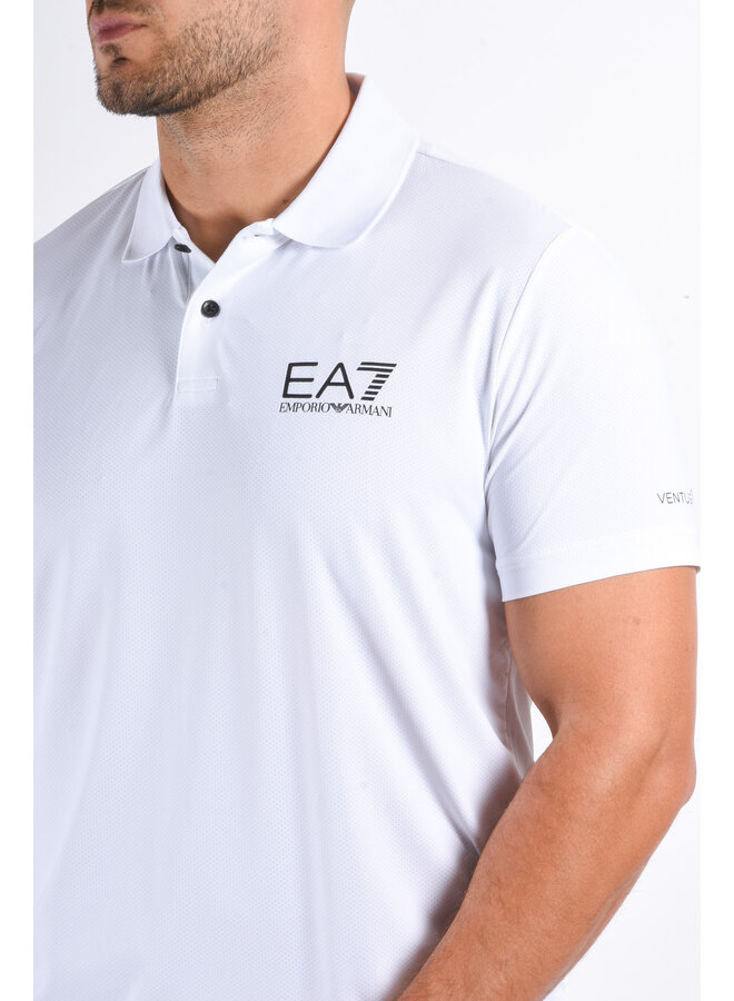 EA7 FW25 - Multi Sport Stretch Polo Ventus7 - White