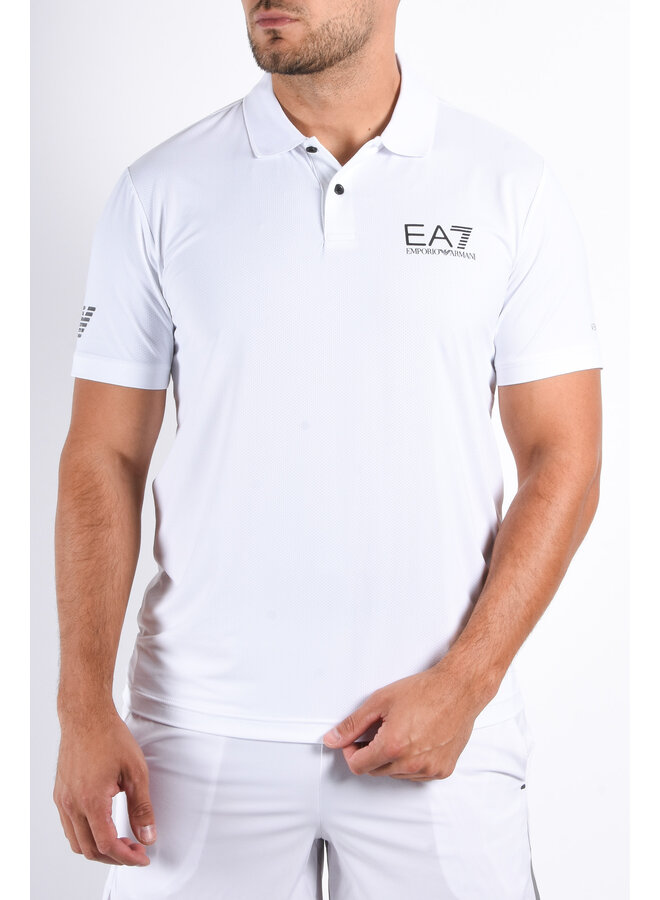 EA7 FW25 - Multi Sport Stretch Polo Ventus7 - White