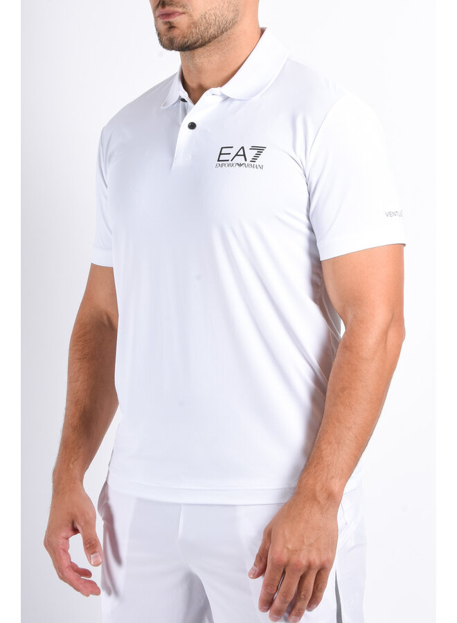 EA7 FW25 - Multi Sport Stretch Polo Ventus7 - White