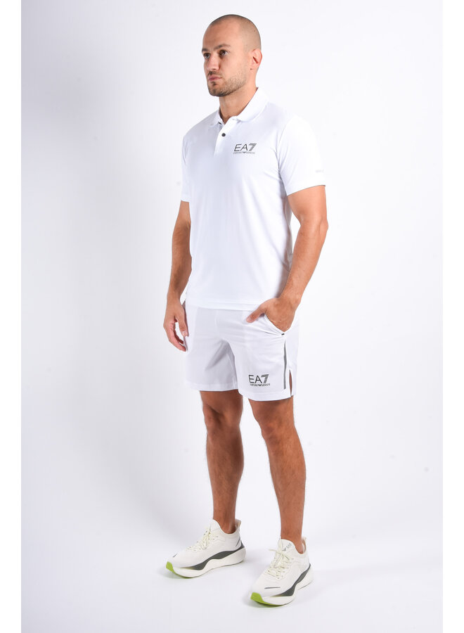 EA7 FW25 - Multi Sport Stretch Polo Ventus7 - White